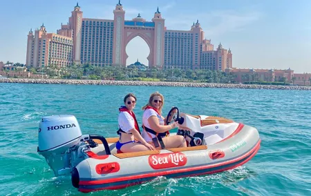Self Drive boat tour Dubai : JBR, Atlantis and Burj Al Arab