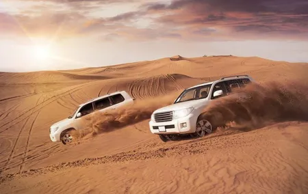 Private Morning Desert Dune Bashing, Sandboardin, Camel Riding