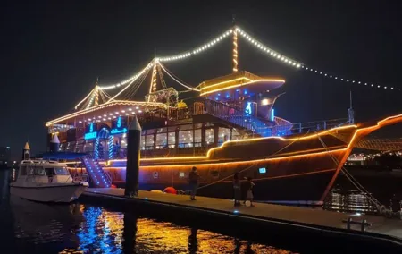 Dubai Dhow Cruise Dinner Al Seef Creek Multicusine