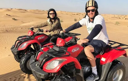 Morning Desert Thrill: Dune Bashing, 30min Quad Bike & Camel Ride