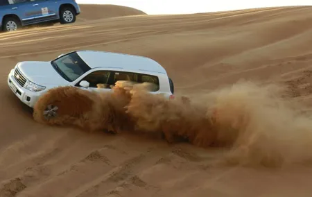 Desert safari in Dubai Red Dunes with BBQ VEG Dinner & Quad Bike