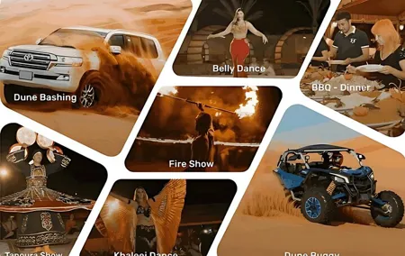 Sunset Safari,Camel ride,live shows & BBQ Dinner No Hidden Charge