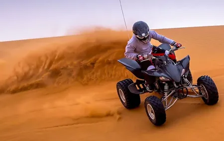 Evening Desert Safari with ATV Quad Bike Dune Bashing BBQ Dinner