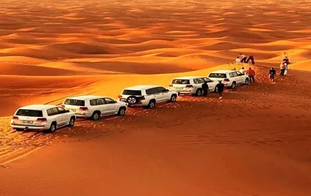Morning Dubai Desert Safari with Camel Ride and Sand boarding