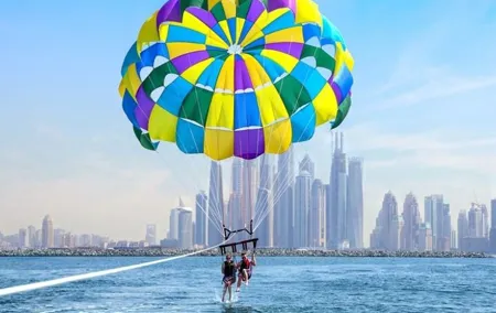 Parasailing in Dubai Burj View - With Transfer Option