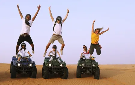 Dubai: Adventure Quad Bike Safari, Sandboarding, Camel Ride & BBQ