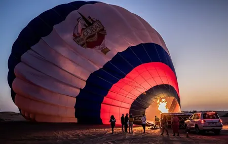Enjoy Hot Air Balloon Ride, Vintage Land Rover Ride & Breakfast and Falcon Show