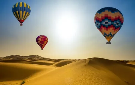 Amazing Dubai Beautiful Desert By Hot Air Balloon ( Falcon Show ) and Camel Ride