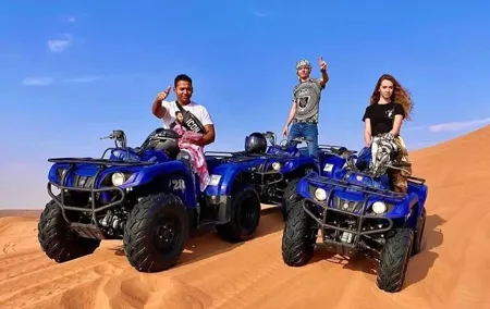 Dubai: Desert Safari, Quad Bike, Camels Riding with Arabic BBQ