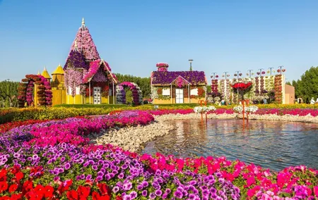 Private Dubai Miracle Garden and Burj Khalifa Tour with Tickets