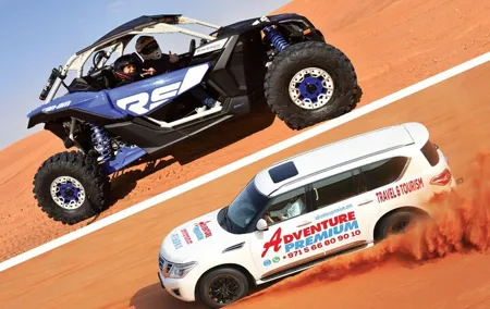 Can am Maverick x3 Turbo Dubai Desert Safari BBQ and sandboarding