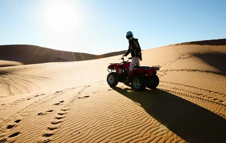 Morning Dubai Quad Bike with Sand boarding and Camel ride