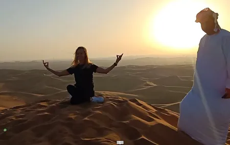 Private Dubai Sunrise with Red Dune Bashing camel ride boarding