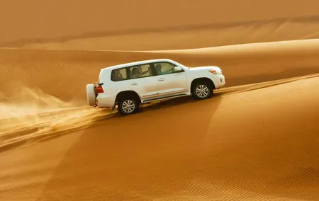 4Hrs Dubai Morning Private 4x4 Jeep Red Desert Safari &Camel Ride
