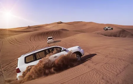 Dubai Evening Desert Safari: Dune Bashing, Camel Ride & BBQ