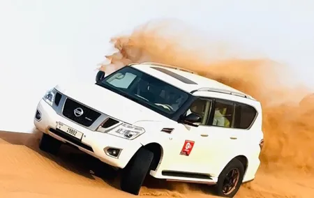 Dubai Private 4x4 Car Desert Safari with Dinner, Camel, and Show