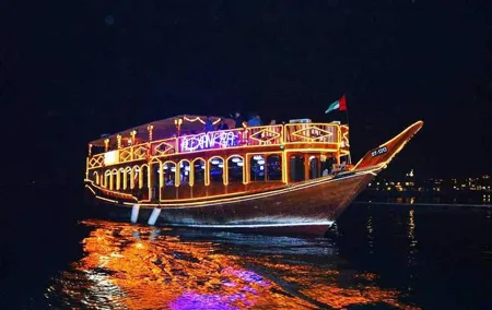 Dubai Dhow Dinner Cruise Creek with Private Transfer From Dubai