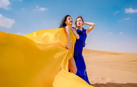 Dubai Flying Gown Photo Session