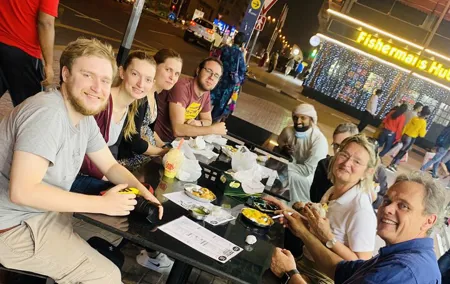 Local Food 6 Tastings Walking in Old Dubai Shopping Boat Ride