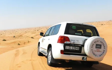 Dubai Desert 4x4 Dune Bashing morning safari, Camel Ride, Sandboarding and lunch