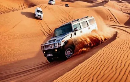 Premium Desert Safari with BBQ Dinner,Belly Dance,Camel Riding & Sand Boarding