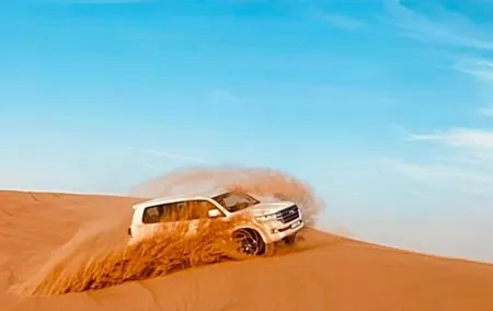 Dubai Morning Desert Safari With Camel Ride & Sandboarding