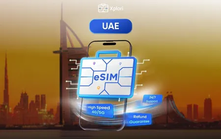 United Arab Emirates eSIM (3 to 30 days. Up to 45GB of data)