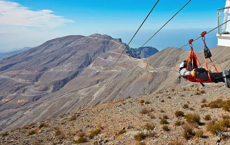 Jebel Jais World’s Longest Zipline From Dubai with Transfer