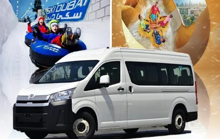 Shared Transfers from Dubai Hotels to Ski Dubai/Wild Wadi