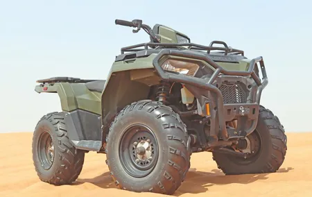 Desert Safari with Quad Bike, Camel Ride, Sand Surf, BBQ & Shows