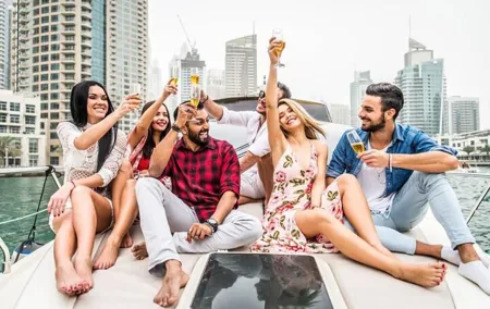 Tour Sail Dubai on the 100 ft Luxury Yacht