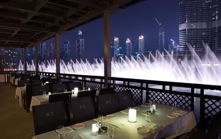 Dinner Watching Dubai Musical Fountain With Burj Khalifa View