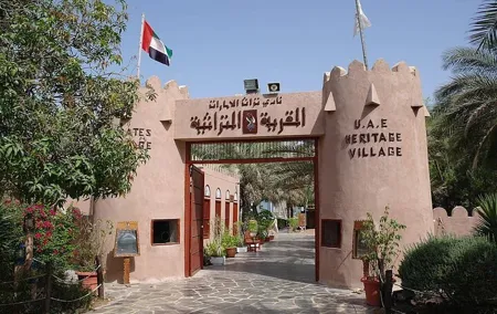 Abu Dhabi and Heritage Village from Dubai