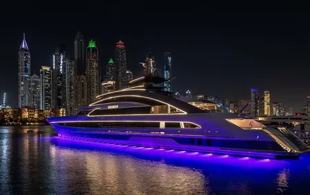 Dubai Xclusive Superyacht Nightfall tour with Dining