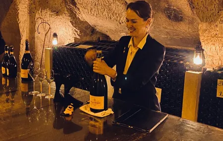 Veuve Clicquot Champagne Tastings Cellars Private trip from Paris
