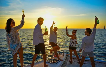 Phuket Coral Island and Sunset Dinner by Luxury Catamaran
