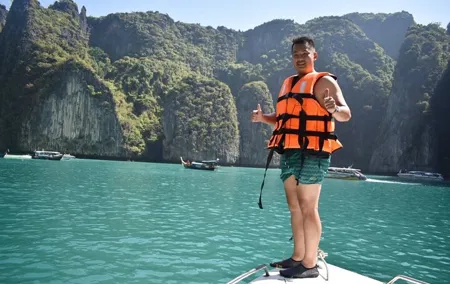 Phi Phi Island Viking Cave Monkey Beach Khai Island Tour from Phuket