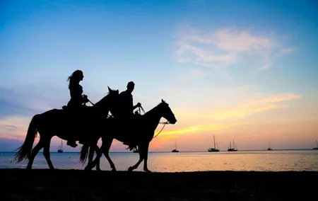 Beach Horse Riding At Sunset In Phuket