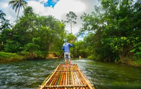 Bamboo Rafting and Monkey Cave with ATV Jungle from Phuket