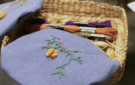 Embroidery Peace workshop at Momentary cafe in Phuket town
