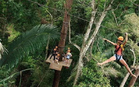 Great ATV Bike 1 hour with Zipline Adventure 18 Platforms