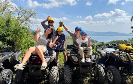 Phuket Skyline Flying Zipline and ATV with Kamala Beach View