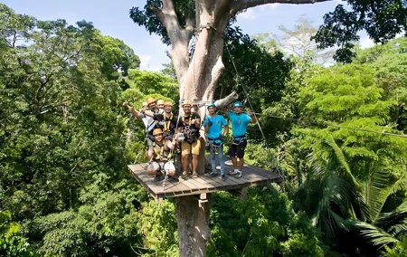 Phuket Zipline Adventure Tour & Skywalk &ATV Riding with Transfer