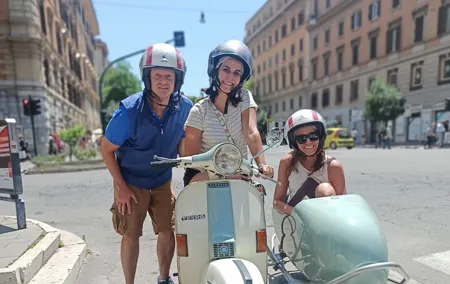 Vespa Sidecar Tour By Night with Pickup
