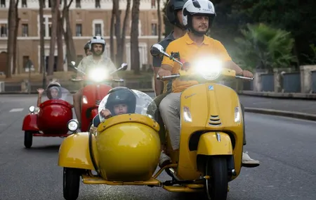Vespa Sidecar Tour In Rome with Pickup, Drop-off, Gelato included
