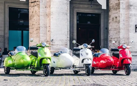 Morning Vespa Sidecar Tour in Rome with Cappuccino
