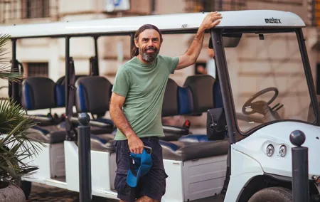 Rome: Evening Golf Cart Semi or Private Tour with Aperitivo