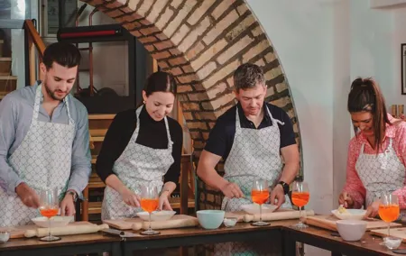 Pasta Cooking Class Near the Colosseum with 3 Spritz Cocktails