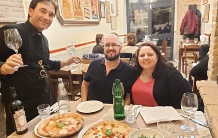 Rome: Pizza & Tiramisu Class with Free Flowing Fine Wine