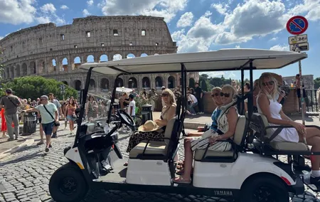 Rome: 3-Hour Private Golf Cart Tour with Food Tasting